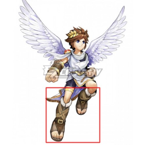 Kid Icarus: Uprising Pit Brown Shoes Cosplay Boots