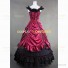 Southern Belle Red Bridal Dress Stage Costume