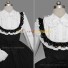 Gothic Lolita Dress Punk Tiered Turndown Lolita Masquerade Clothing Black and White