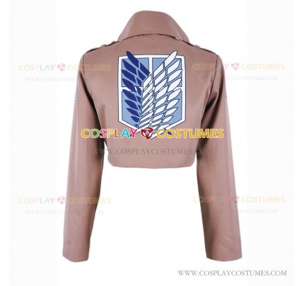 Shingeki No Kyoujin Attack On Titan Cosplay Costume Scouting Legion Khaki Jacket Coat