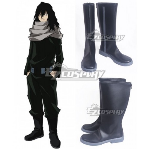 My Hero Academia Boku no Hero Akademia Shota Aizawa Black Shoes Cosplay Boots