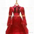 Victorian Gothic Lolita Reenactment Rococo Southern Belle Red Ball Gown Dress