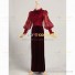 Pioneer Women Dress Edwardian Stage Dress Red Velvet Dress