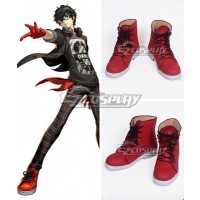 Persona 5: Dancing Star Night Protagonist Akira Kurusu Ren Amamiya Red Cosplay Shoes Cosplay Boots