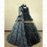 Victorian Style Brocaded Party Ball Gown Fancy Dress Black Grey