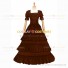 Reenactment Civil War Lace Lolita Recoco Layered Brown Ball Gown Dress