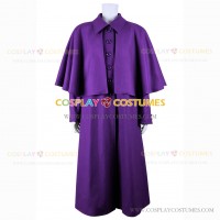 Batman The Dark Knight Cosplay The Joker Costume Purple Coat + Cape