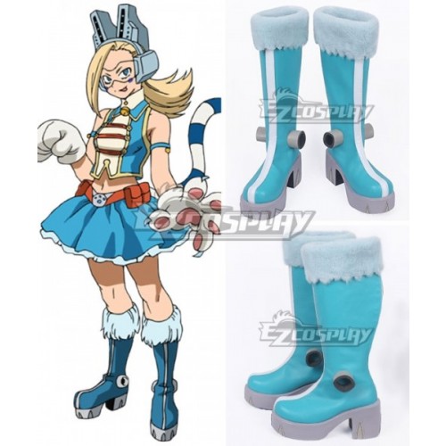 My Hero Academia Boku No Hero Akademia Pussy Cat Pixie-Bob Blue Shoes Cosplay Boots