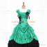 Vintage Gothic Lolita Victorian 18th Century Green Ruffles Evening Ball Gown Dress