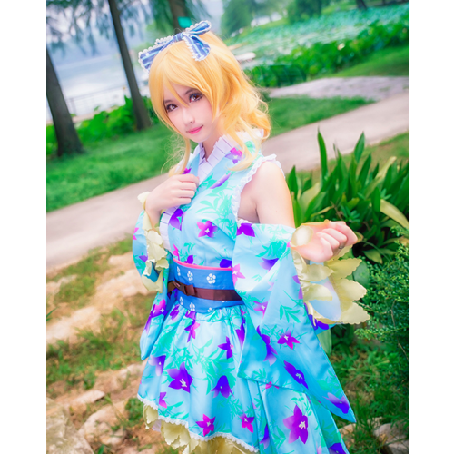 Love Live Eli Ayase September Ver Kimono Cosplay Costume