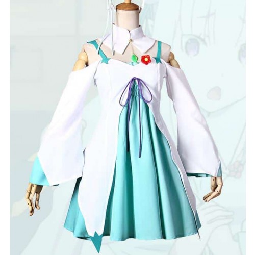 Re Zero Starting Life In Another World Emilia Green Dress Cosplay Costume