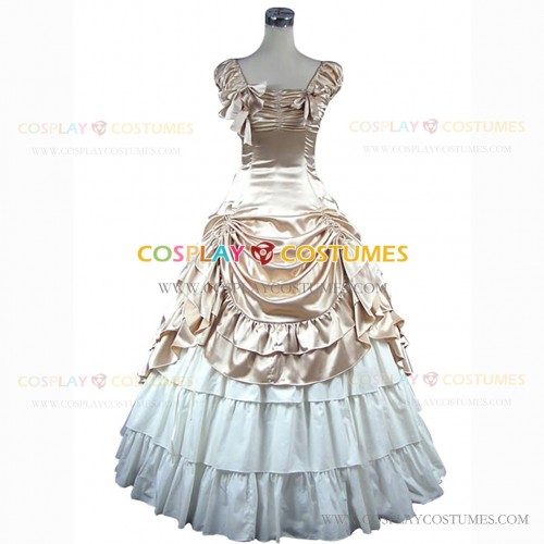 Southern Belle Alice in Wonderland Fancy Fairytale Dress Champagne