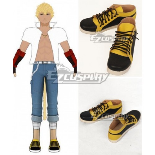 RWBY Haven Academy Team SSSN Sun WuKong Black Yellow Cosplay Shoes