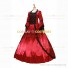 Marie Antoinette Renaissance Period Reenactment Red Lace Dress Ball Gown