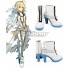 Fate Grand Order Fate Extra CC Saber Nero Claudius Caesar Augustus Germanicus Bride White Blue Cosplay Shoes