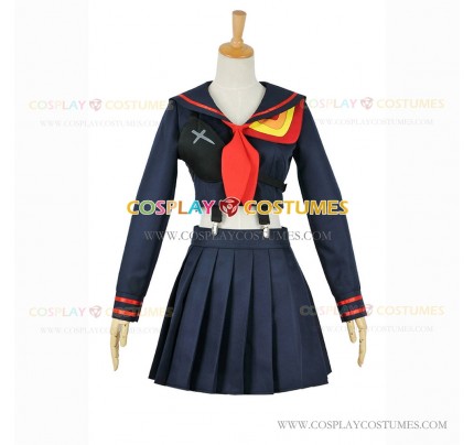 Ryuko Matoi Costume from Kill La Kill Cosplay Navy Sailor Dress