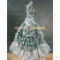 Sleeveless Floral Print Alice in Wonderland Lolita Dress Gown Emerald