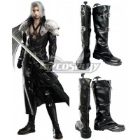 Final Fantasy VII FF7 Sephiroth Black Shoes Cosplay Boots