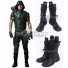 Green Arrow Oliver Queen Black Cosplay Shoes