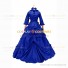 Medieval Renaissance Lolita Princess Ruffled Royal Blue Ball Gown Dress