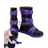 Donten Ni Warau Shirasu Kinjou Black Purple Shoes Cosplay Boots