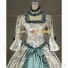 Historical Victorian Style Country Lolita Floral Gown Dress Olive