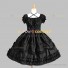 Black Gothic Lolita Dress Punk Lolita Criss-cross Tiered Bow Dress