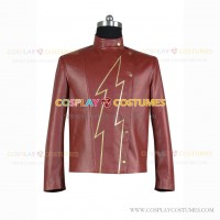 The Flash Cosplay Jay Garrick Costume Red Leather Jacket