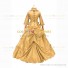 Medieval Renaissance Lolita Princess Ruffled Golden Ball Gown Dress