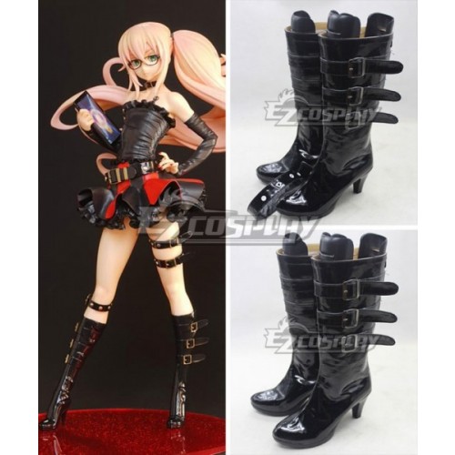 Gatchaman Crowds Load Galax Black Cosplay Boots