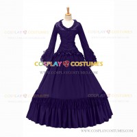 Southern Belle Retro Gothic Lolita Falbala Evening Ball Gown Purple Dress