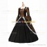 Victorian Punk Lolita Pagoda Sleeves Ball Gown Brown Dress