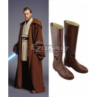 Star Wars Cosplay Shoes Jedi Knight Obi-Wan For Adult's Brown Shoes Cosplay Boots