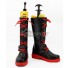 RWBY Leader of Team RWBY Ruby Rose High Caliber Sniper Scythe HCSS Crescent Rose Black Shoes Cosplay Boots