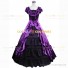 Sleeveless Gothic Theater Reenactment Clothing Lady Dress Purple