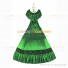 Civil War Victorian Rococo Lolita Armelloses Kleid Evening Gown Green Dress