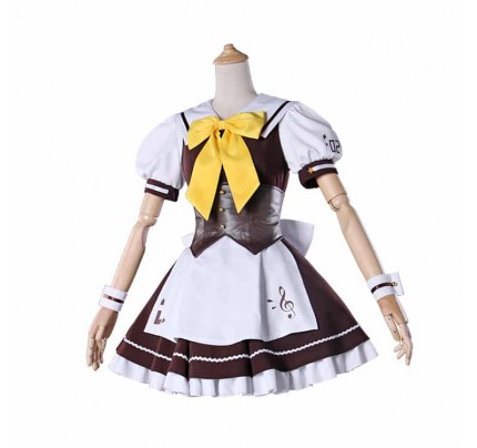 Vocaloid Kagamine Rin Cafe Maid Cosplay Costume