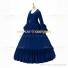 Southern Belle Retro Gothic Lolita Falbala Evening Ball Gown Blue Dress