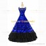 Romantic Southern Belle Marie Antoinette Theater Steampunk Ball Gown Blue Dress