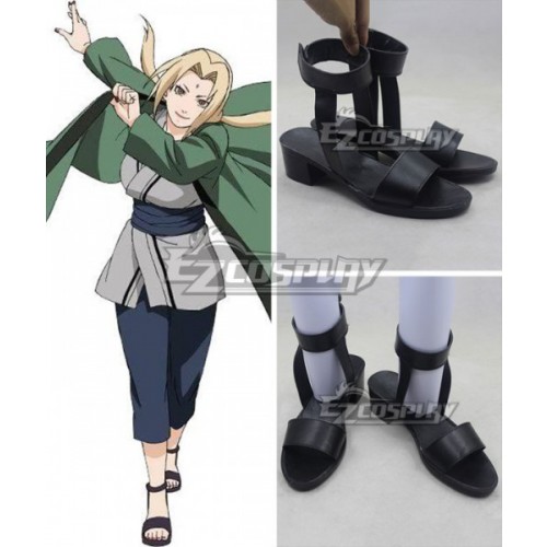 Naruto Tsunade Black Cosplay Shoes