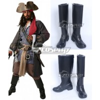 Pirates of the Caribbean: Dead Men Tell No Tales Captain Jack Sparrow Black Shoes Cosplay Boots