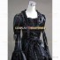 Faire Queen Elizabeth Black Gothic Vampire Lady Evening Gown Black