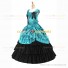 Vintage Gothic Lolita Victorian 18th Century Sky Blue Ruffles Evening Ball Gown Dress