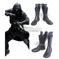 Resident Evil Umbrella Security Service Vector Black Shoes Cosplay Boots