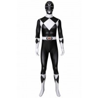 Power Rangers Zack Black Ranger Jump Cosplay Costume