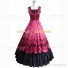 Civil War Gothic Old West Saloon Ball Gown Dress Costume Red