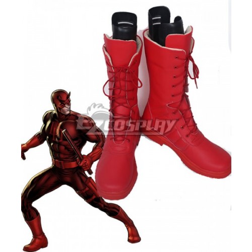 Marvel Daredevil Matt Murdock Daredevil Red Shoes Cosplay Boots