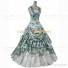 Sleeveless Floral Print Alice in Wonderland Lolita Dress Gown Emerald