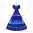 Civil War Victorian Rococo Lolita Armelloses Kleid Evening Gown Royal Blue Dress