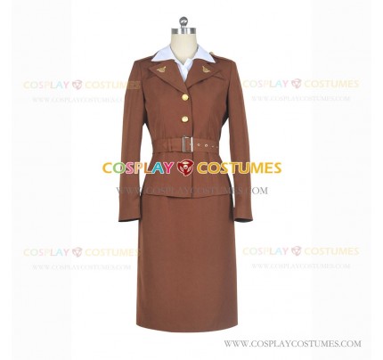 Captain America Cosplay Peggy Carter Costume